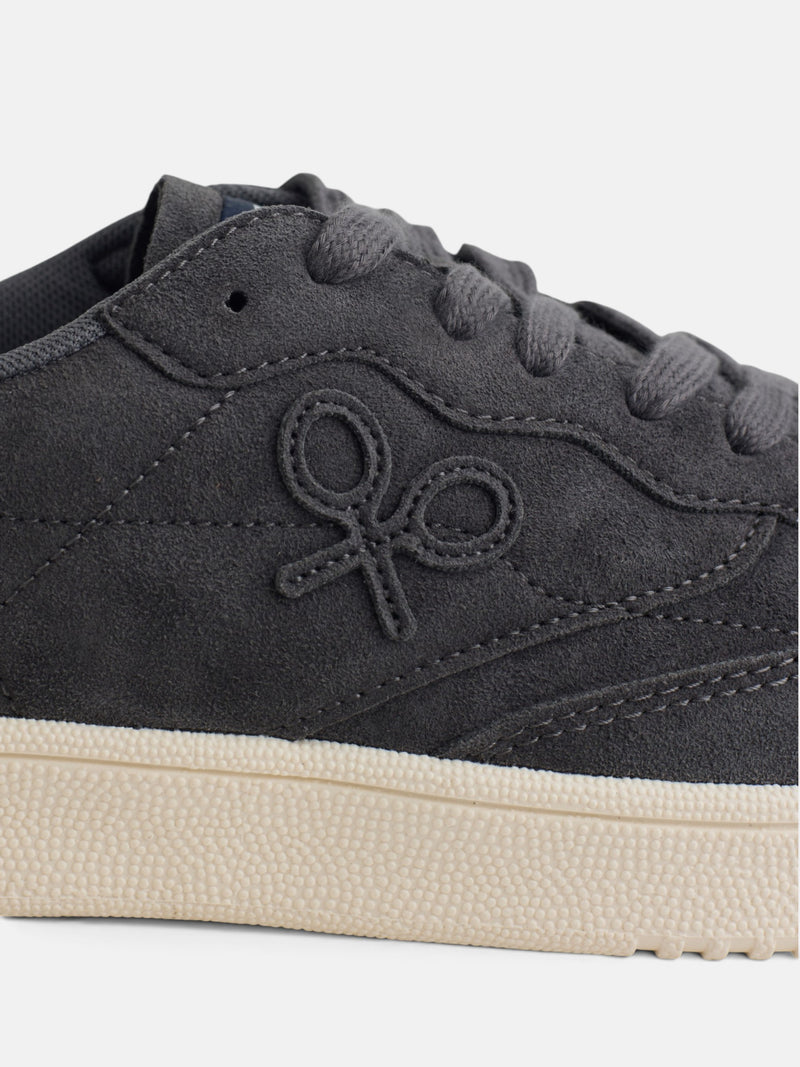 Zapatilla casual serraje azul marino