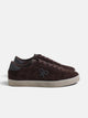 Zapatilla serraje desgastada marron