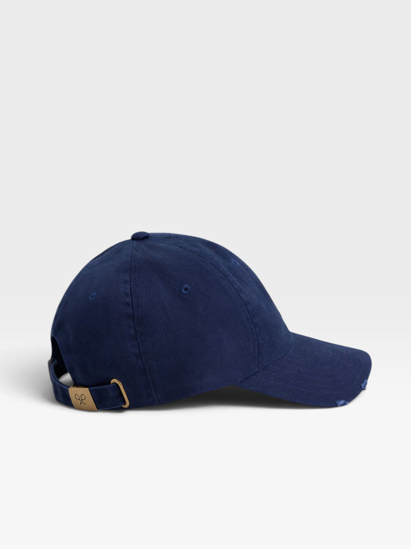 Gorra raqueta relieve azul marino