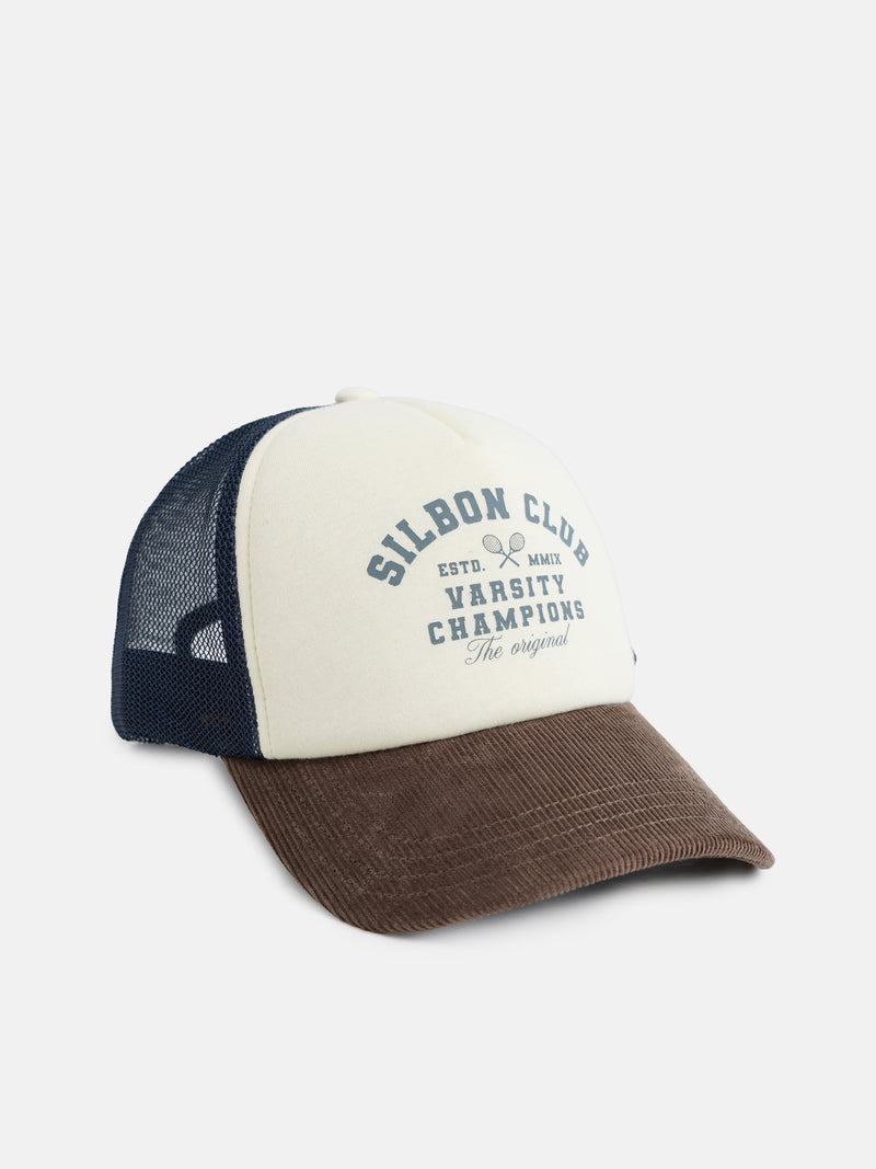 Casquette trucker varsity marron
