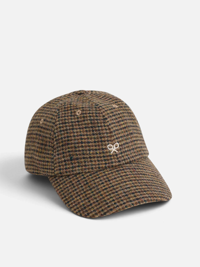 Casquette en tweed marron