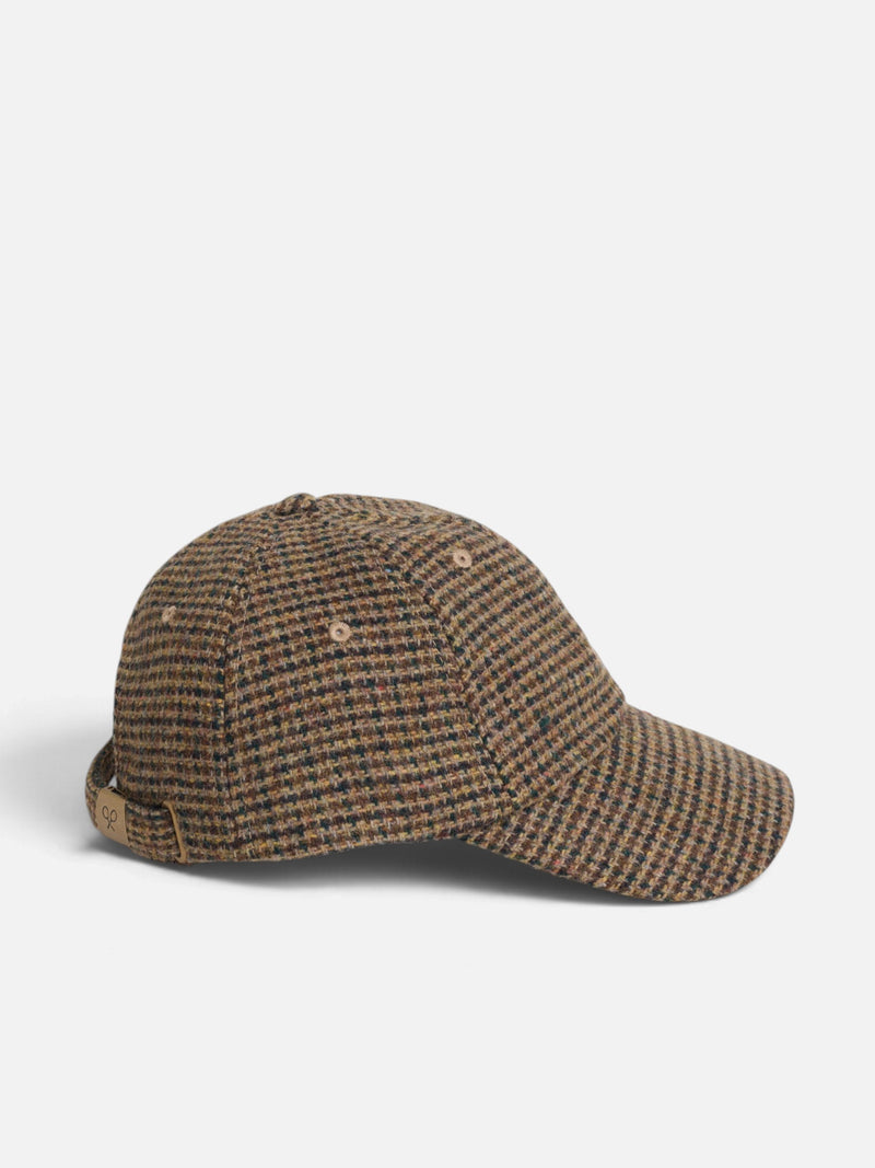 Casquette en tweed marron