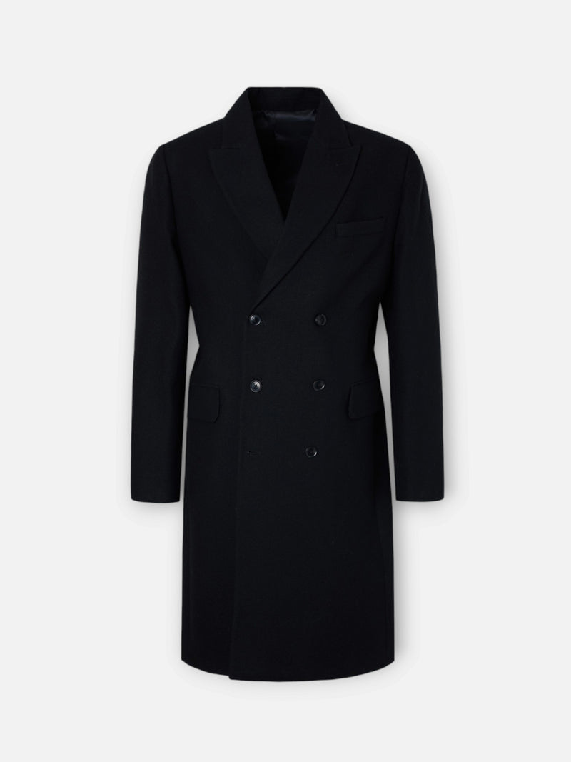 Manteau unique croisé noir