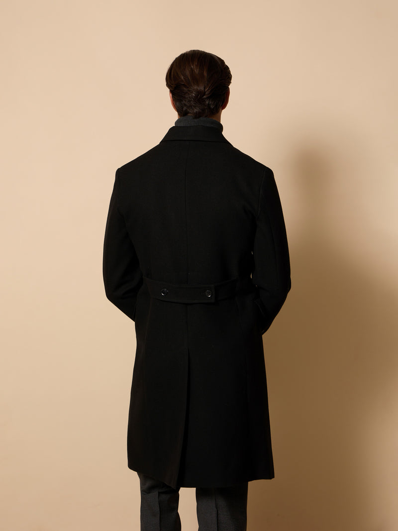 Manteau unique croisé noir