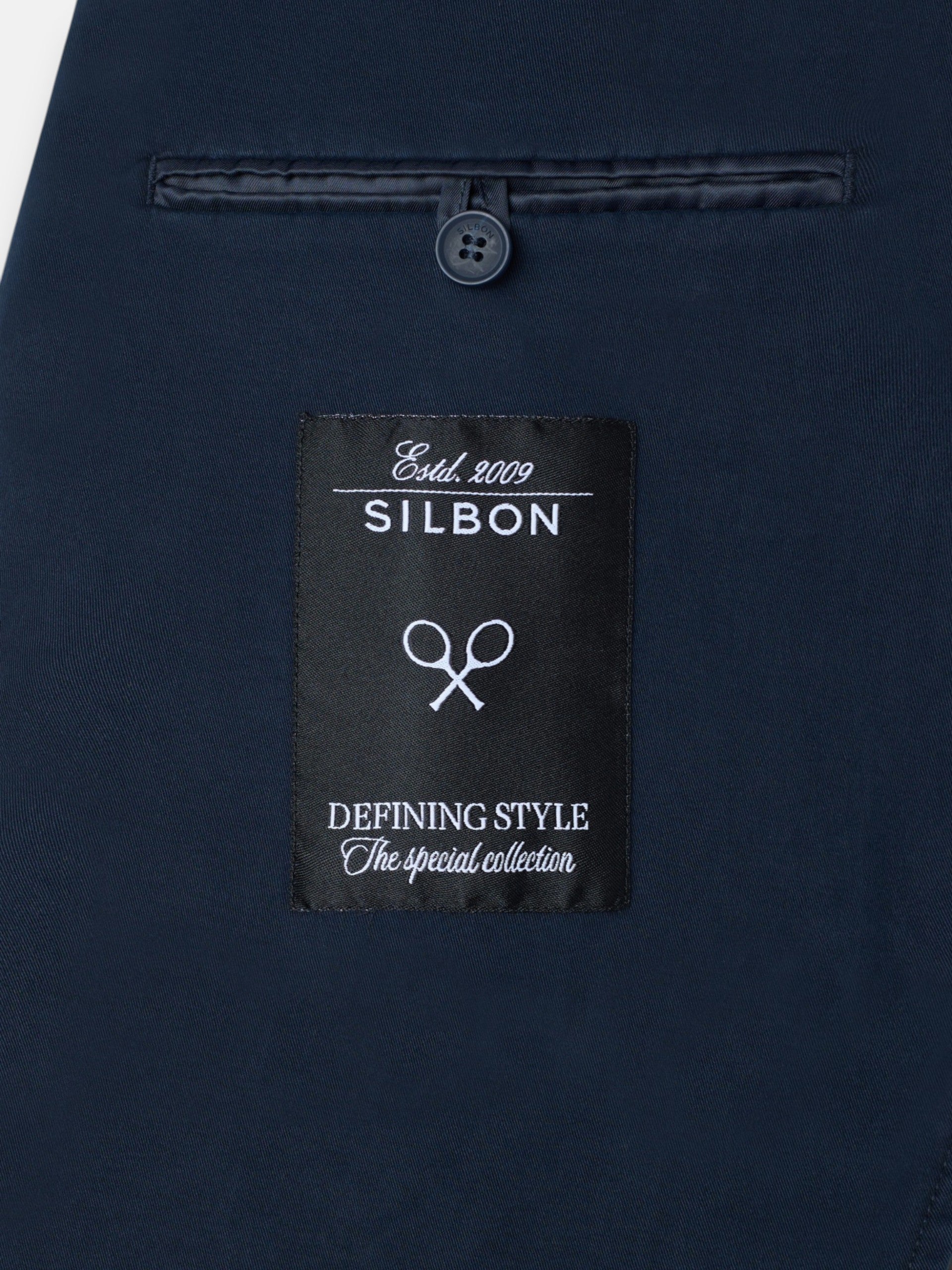 Veste blazer droite bleu marine casual