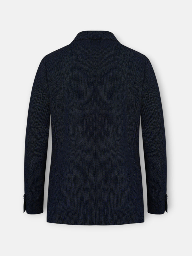Blazer espinha azul-marinho