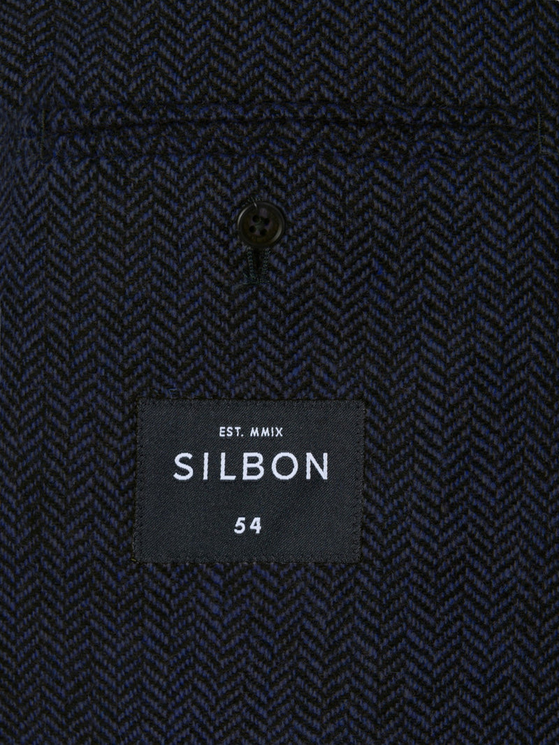 Blazer espinha azul-marinho