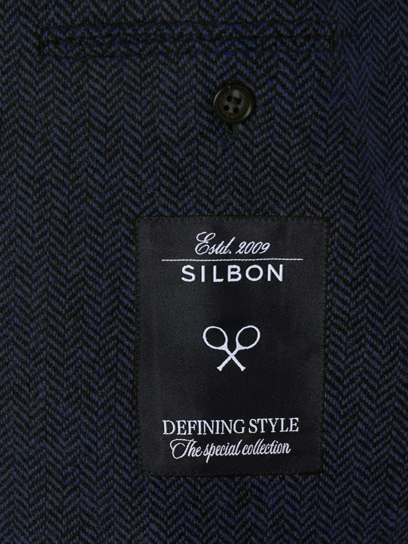 Blazer espinha azul-marinho