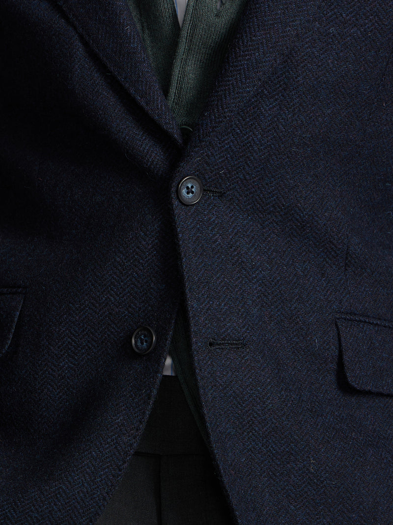 Blazer espinha azul-marinho
