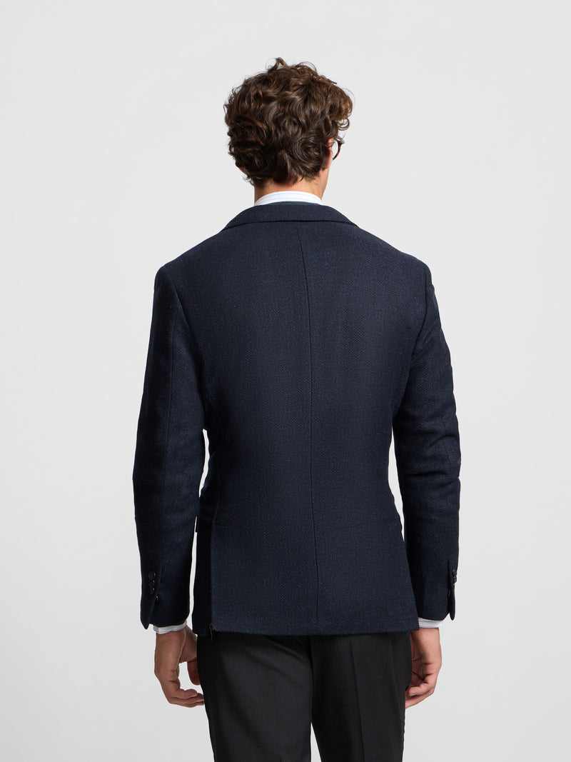 Blazer espinha azul-marinho