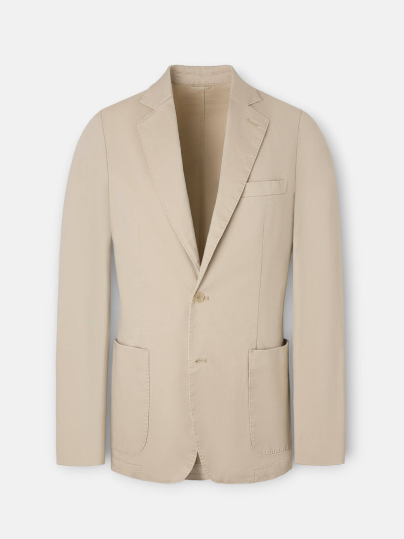 Blazer casual reto bege