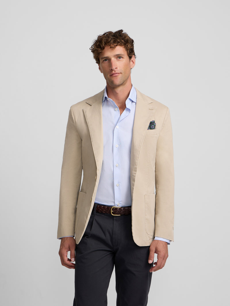 Blazer casual reto bege