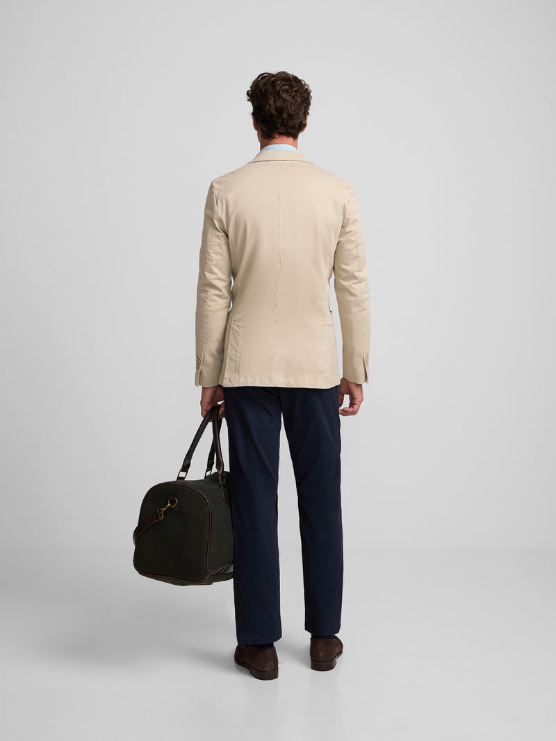 Blazer casual reto bege