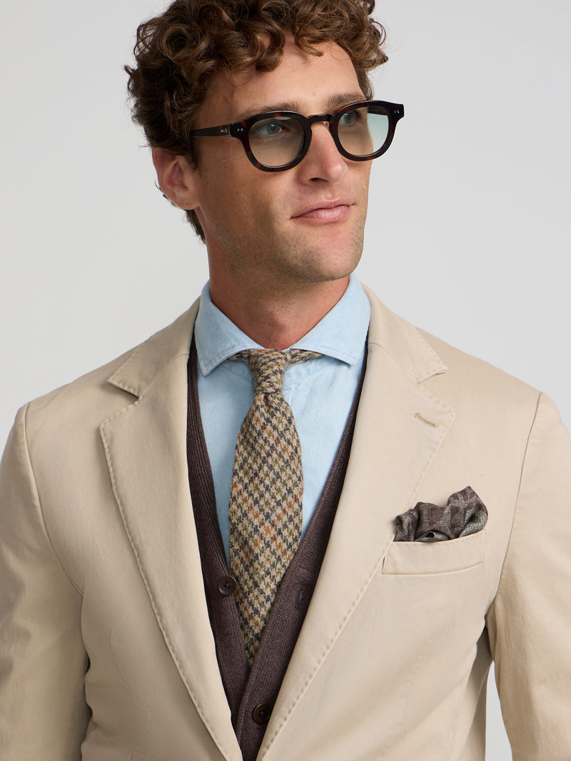 Blazer casual reto bege