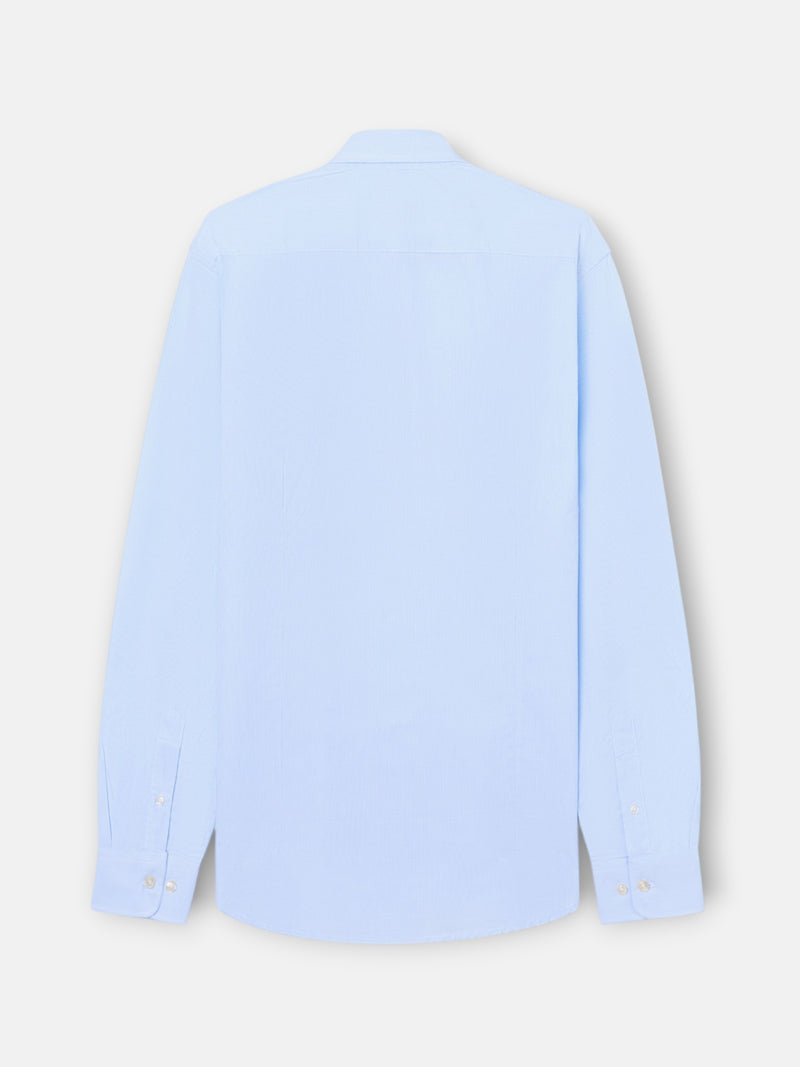Camisa sport clássica mini xadrez azul