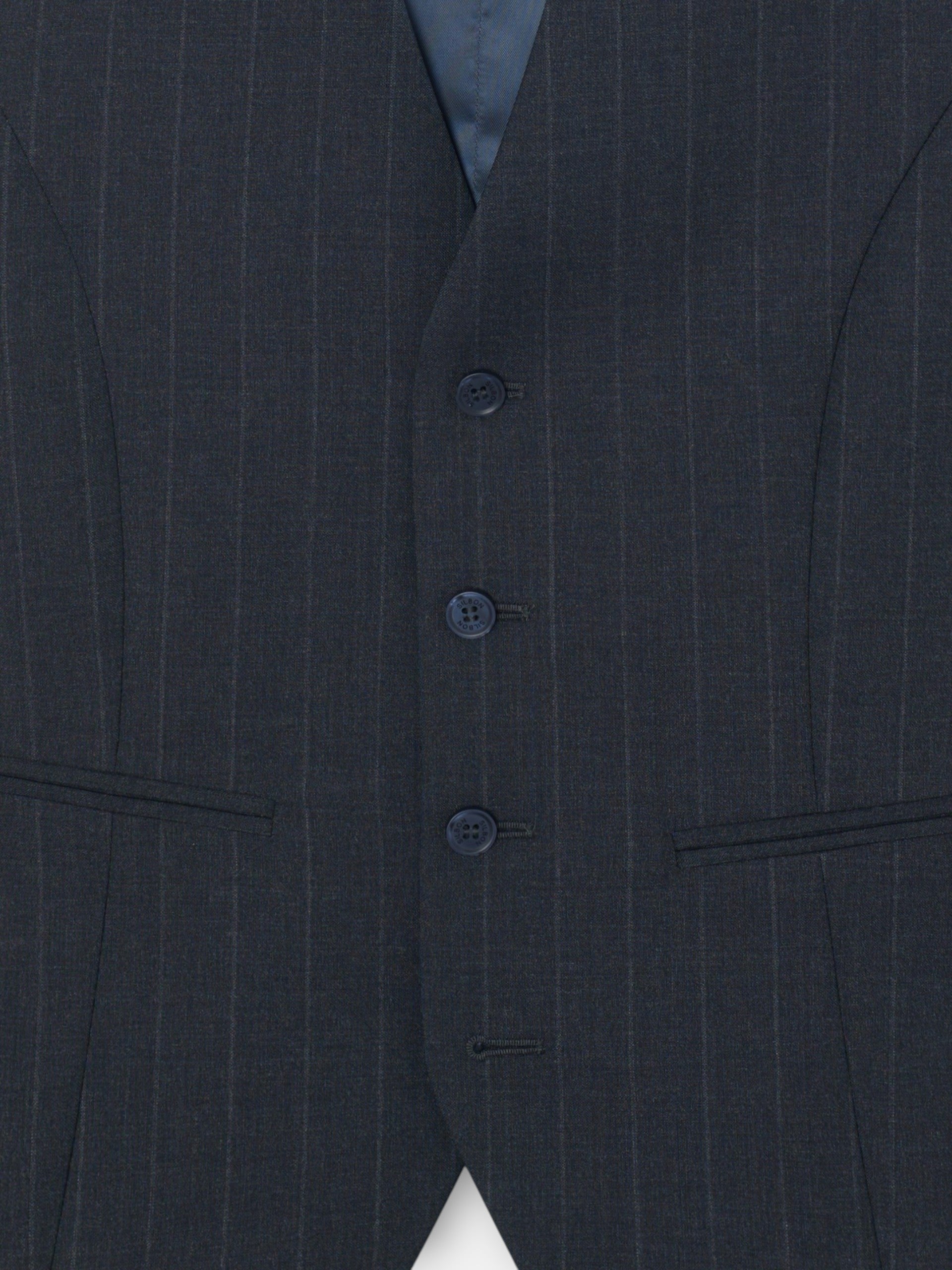 Chaleco traje raya diplomatica gris