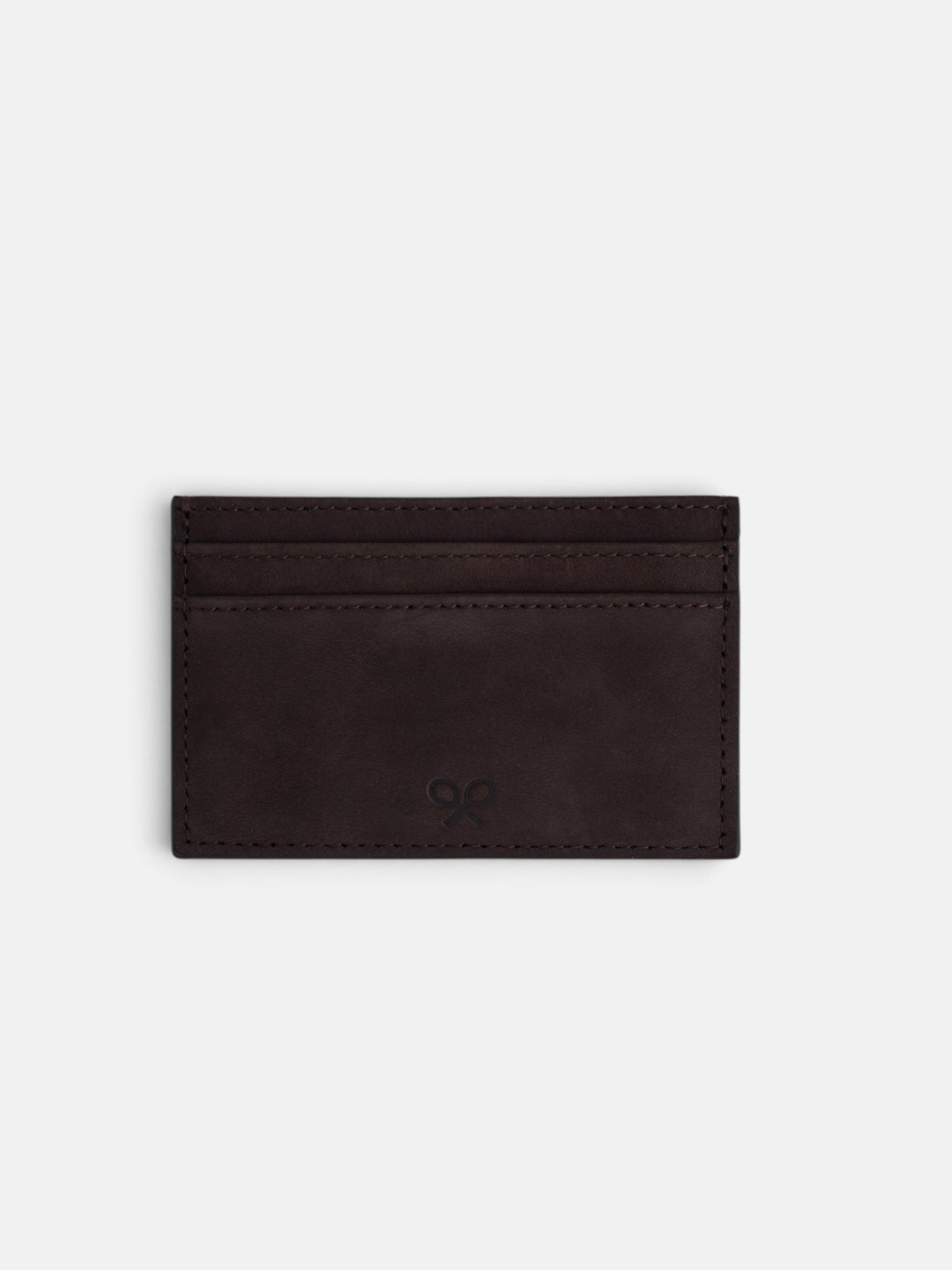 Basic brown leather card holder