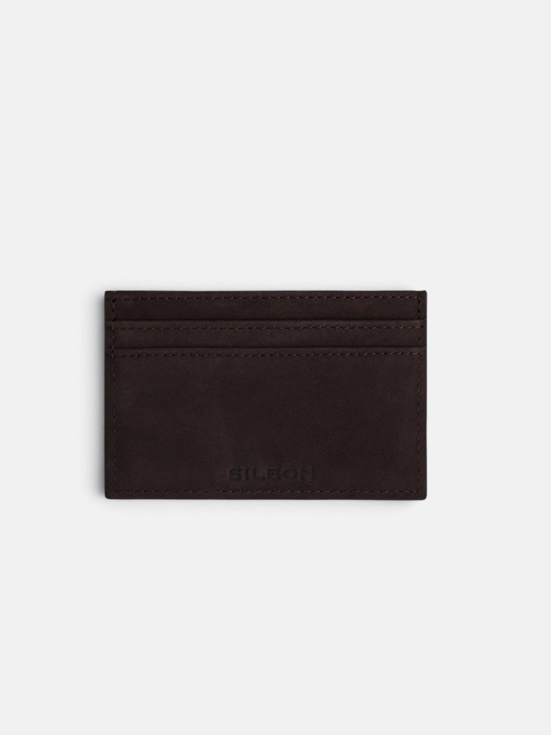 Porte-cartes basique en cuir marron