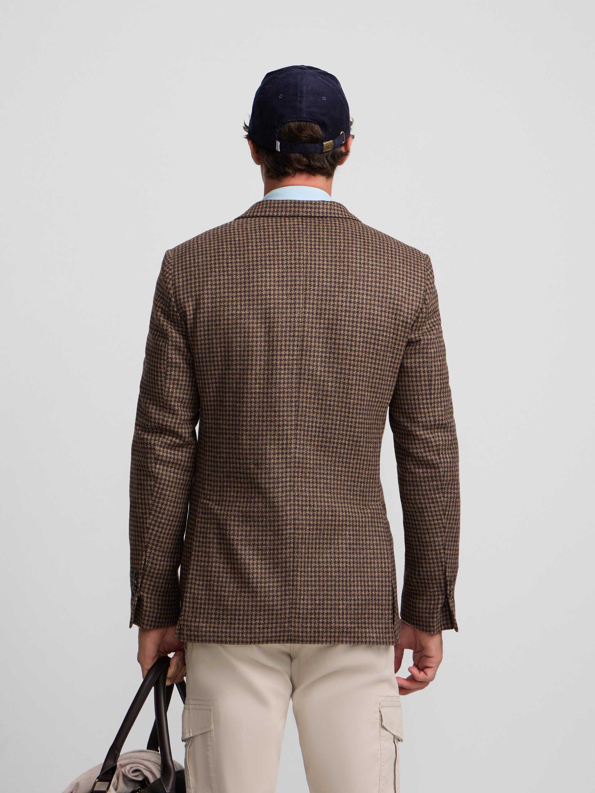 Brown houndstooth blazer