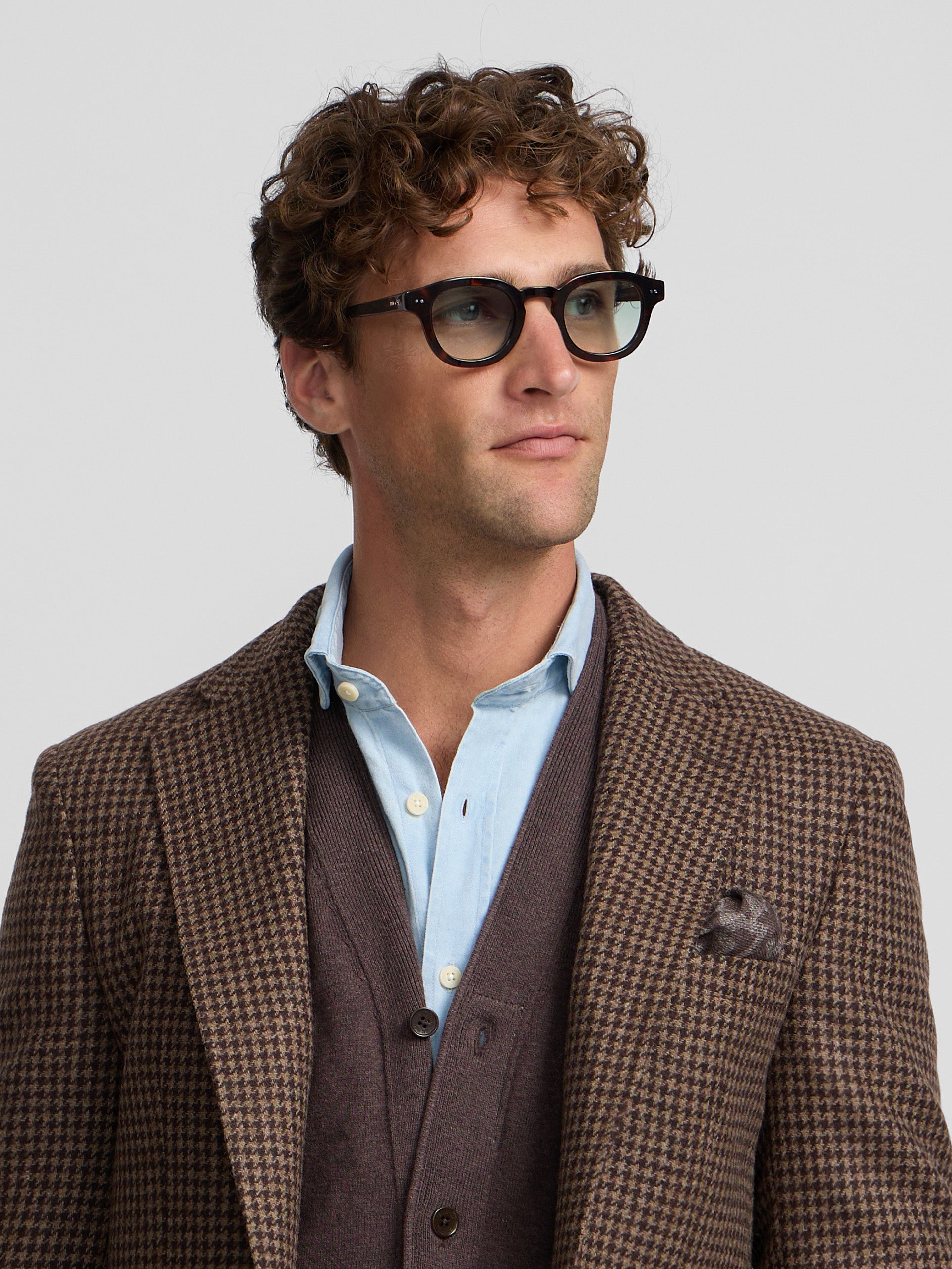 Brown houndstooth blazer