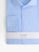 Chemise habillée à larges rayures bleu ciel