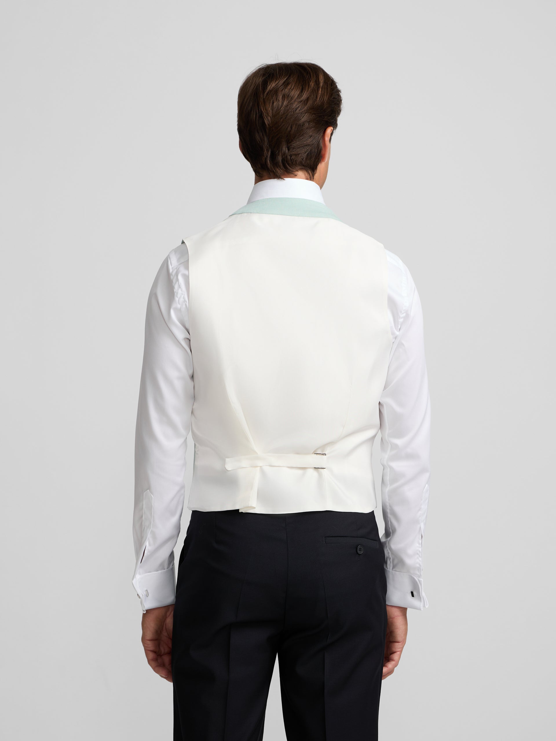 Gilet chaque col classique aigue-marine