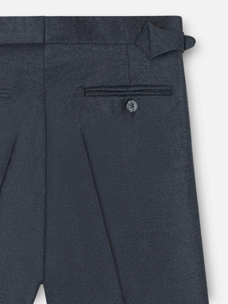 Plain grey pleated unique trousers