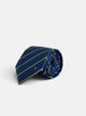 Navy blue medium stripe tie