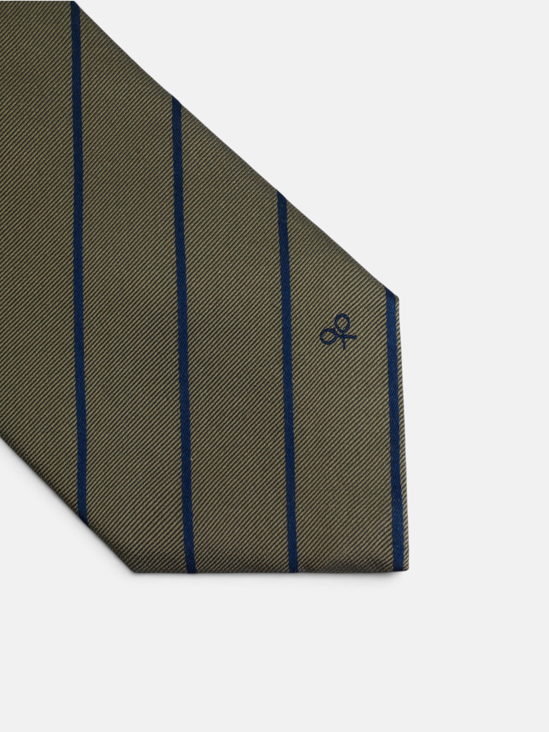 Green medium stripe tie