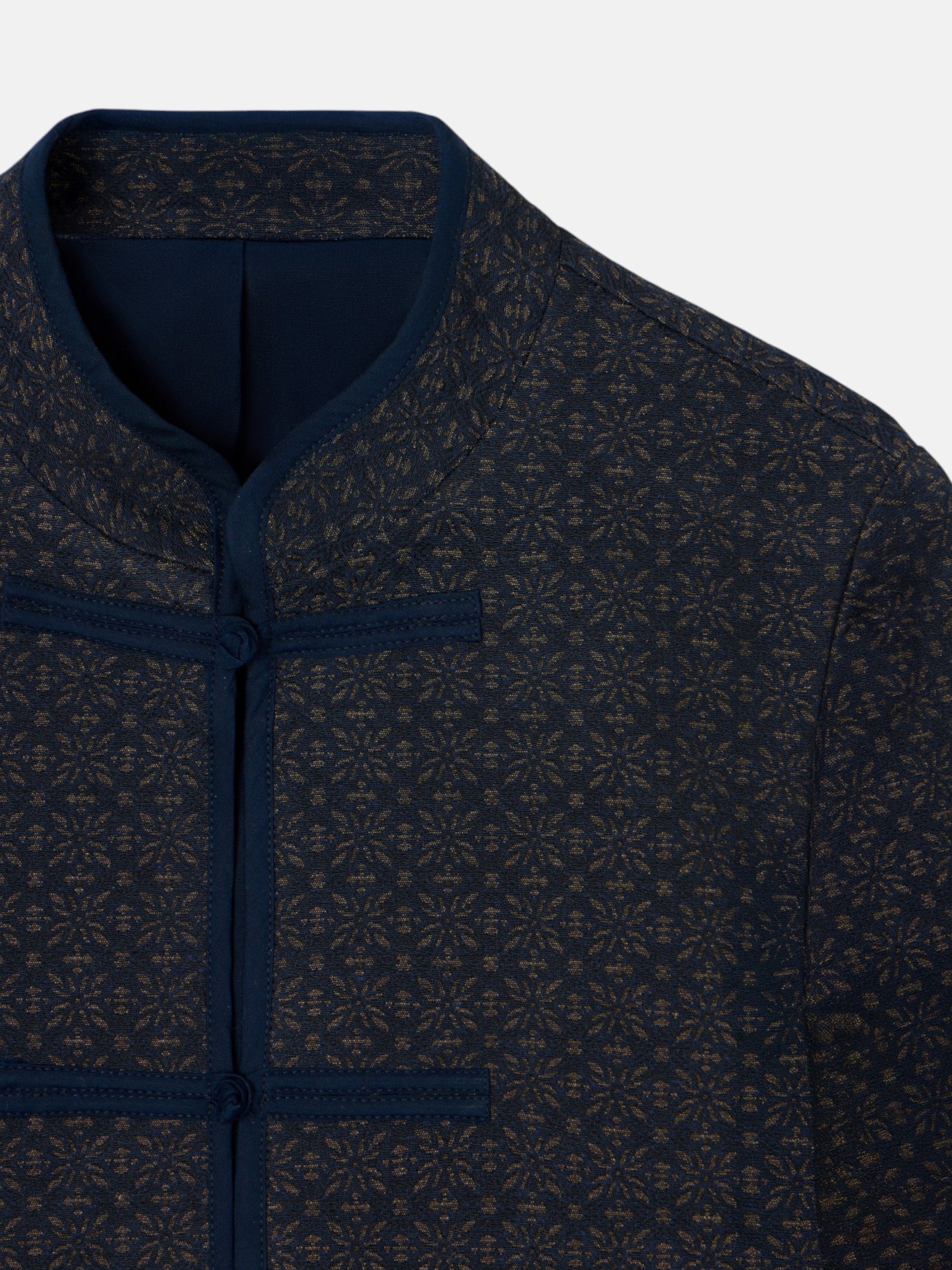 Navy blue jacquard jacket