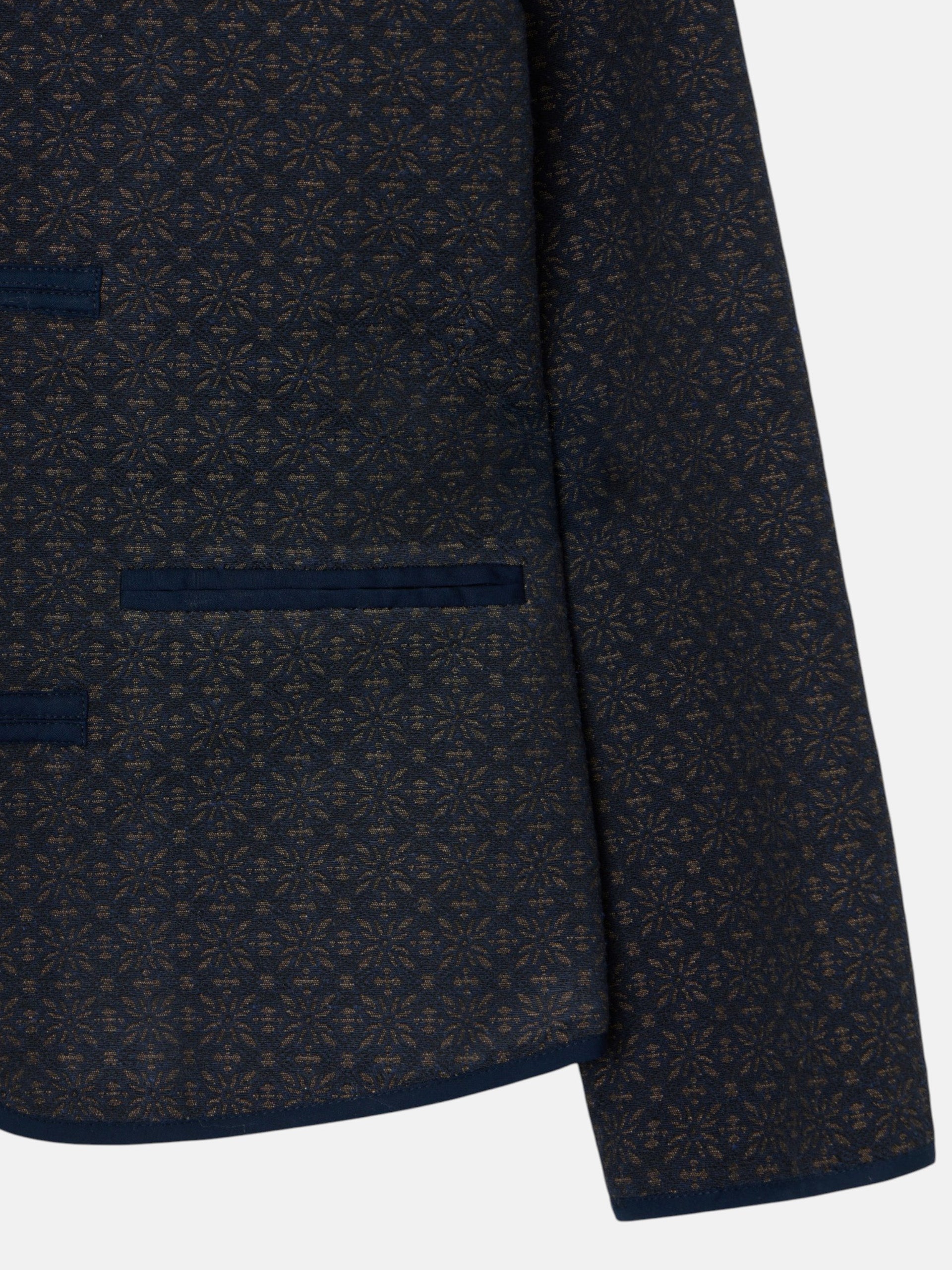 Navy blue jacquard jacket