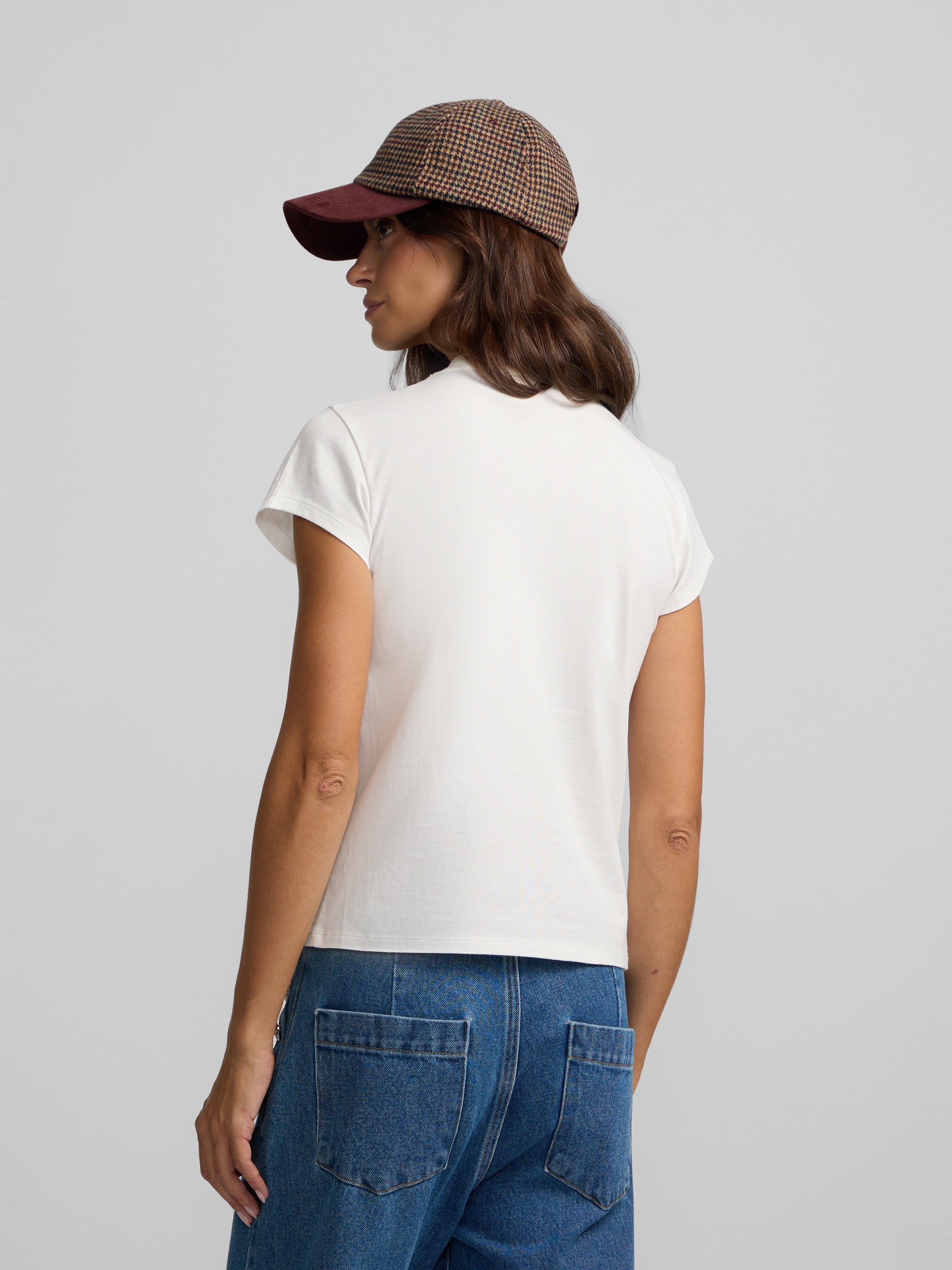 Camiseta woman silbon varsity crudo