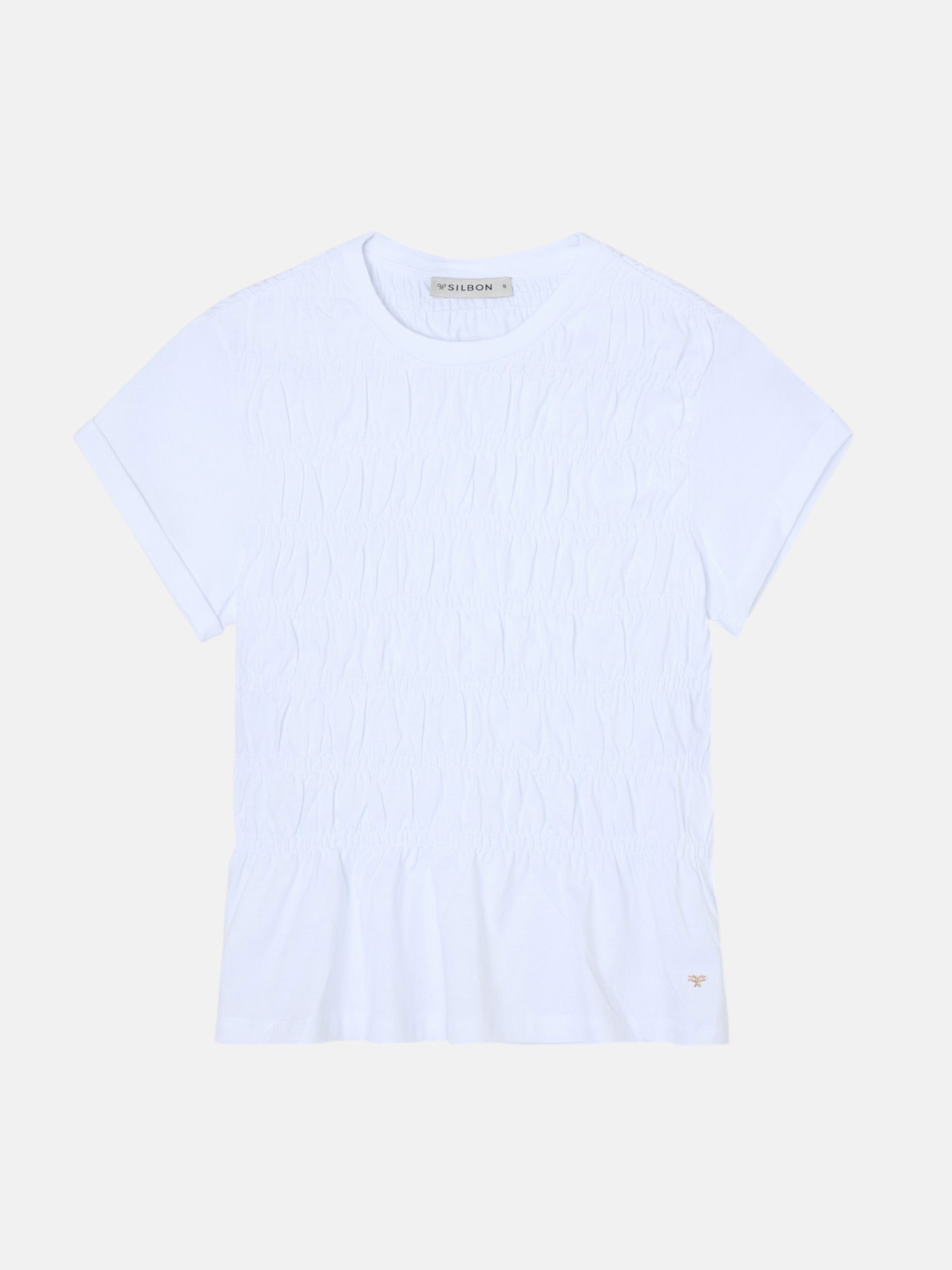 Camiseta woman punto smock blanca