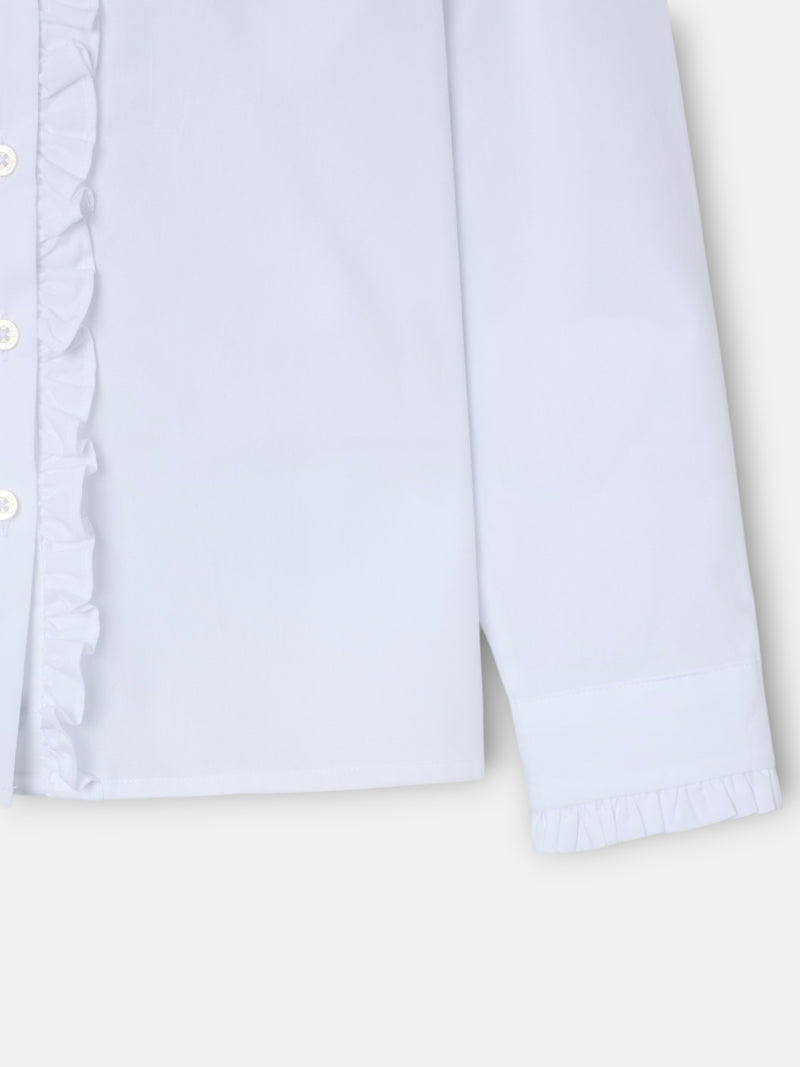 Camisa girl fruncidos blanco