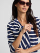 Camiseta woman lazada rayas azul marino