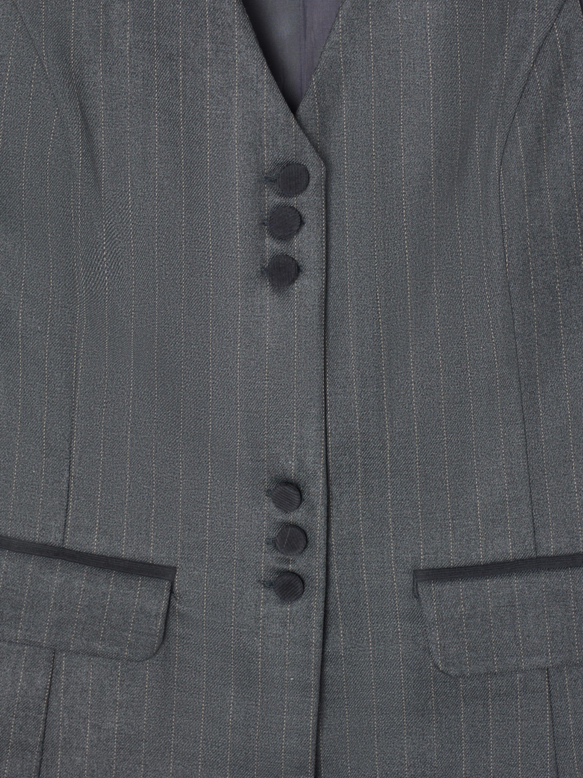 Gray pinstripe vest