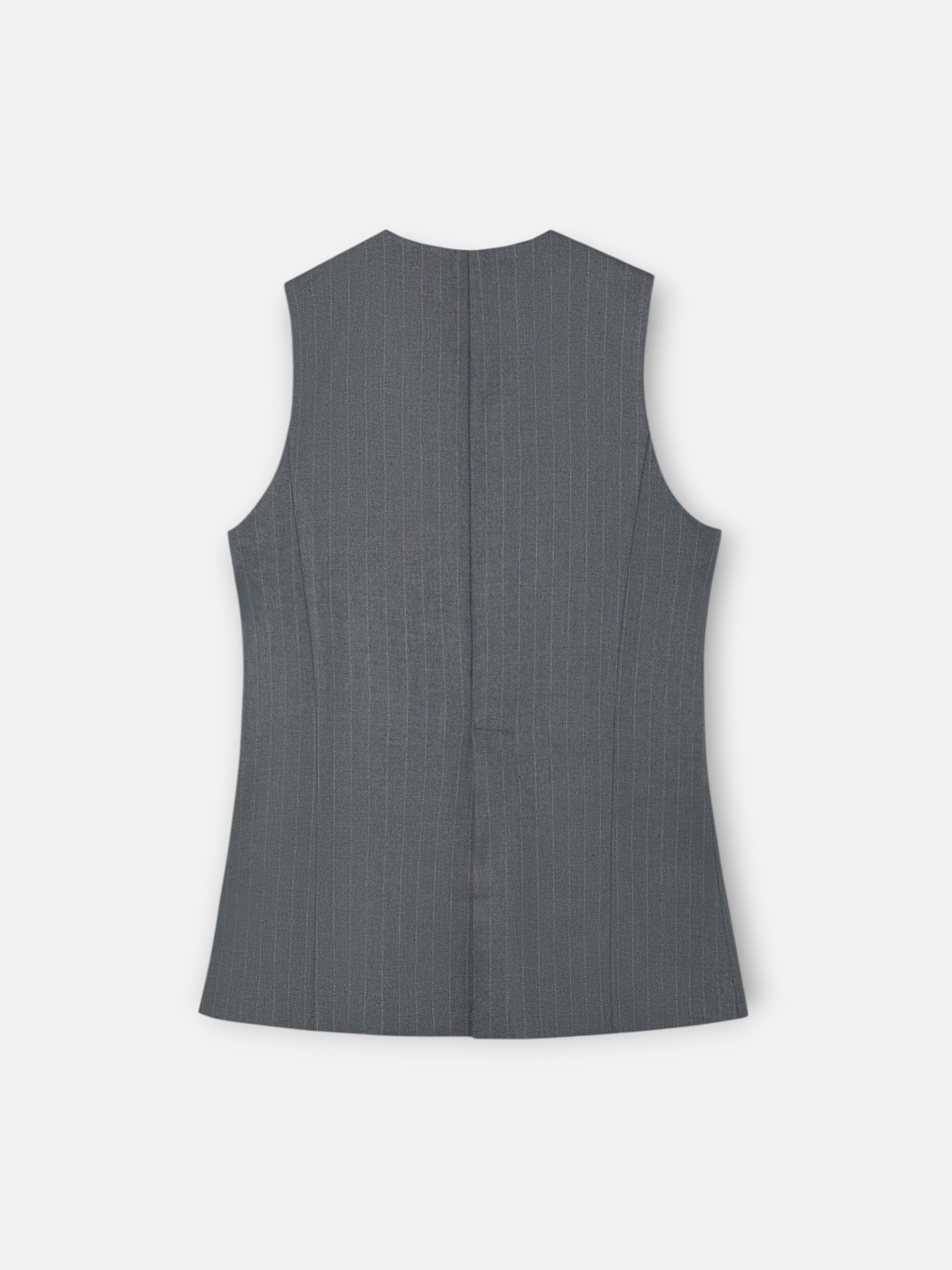 Gray pinstripe vest