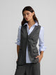 Gray pinstripe vest