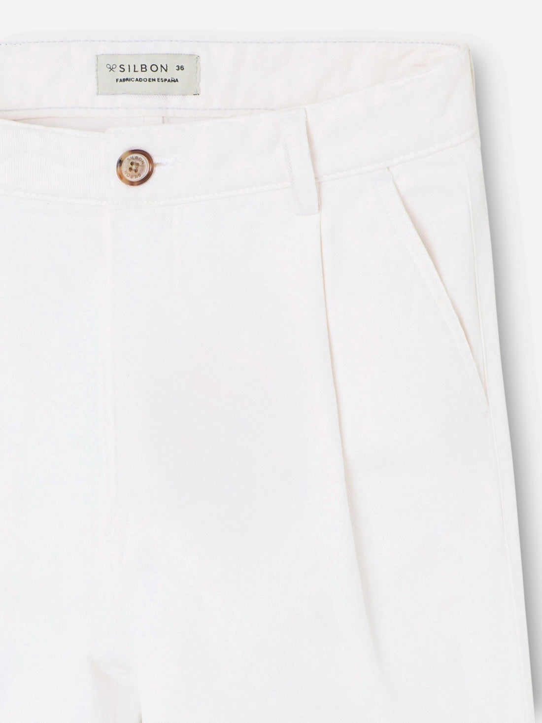 Wide leg trousers with unique pleats in white