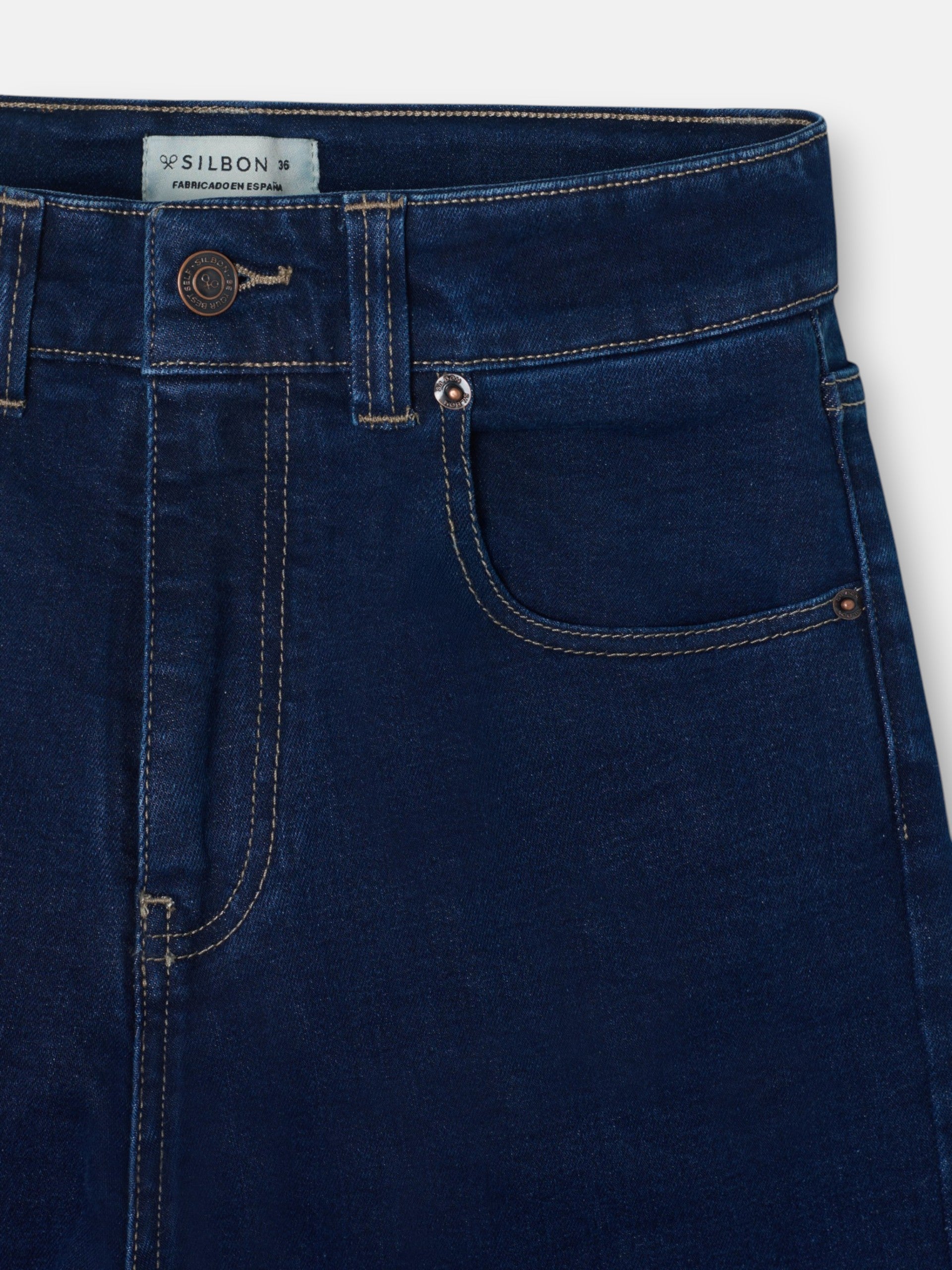 Pantalon flare denim azul