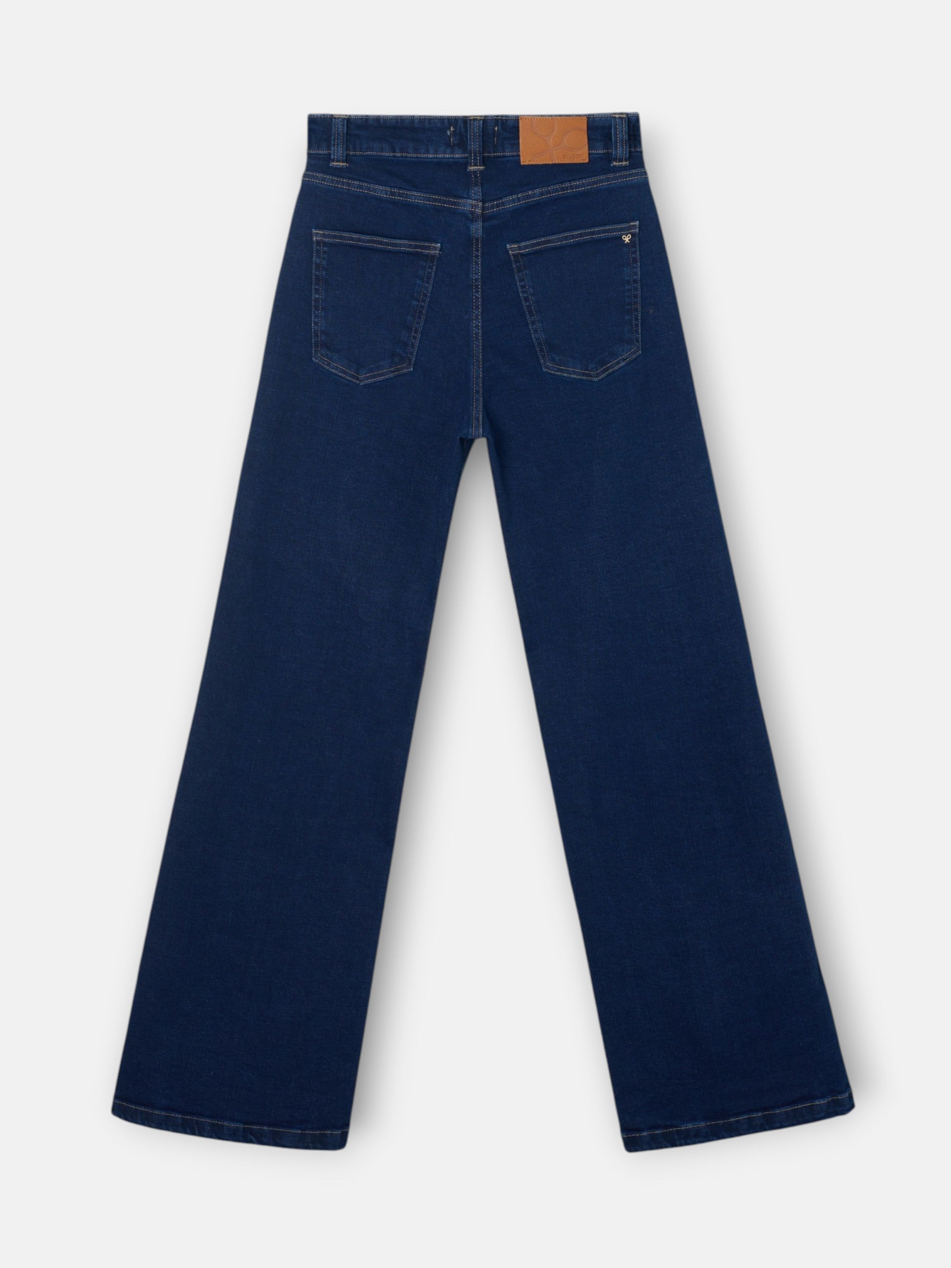 Pantalon flare denim azul