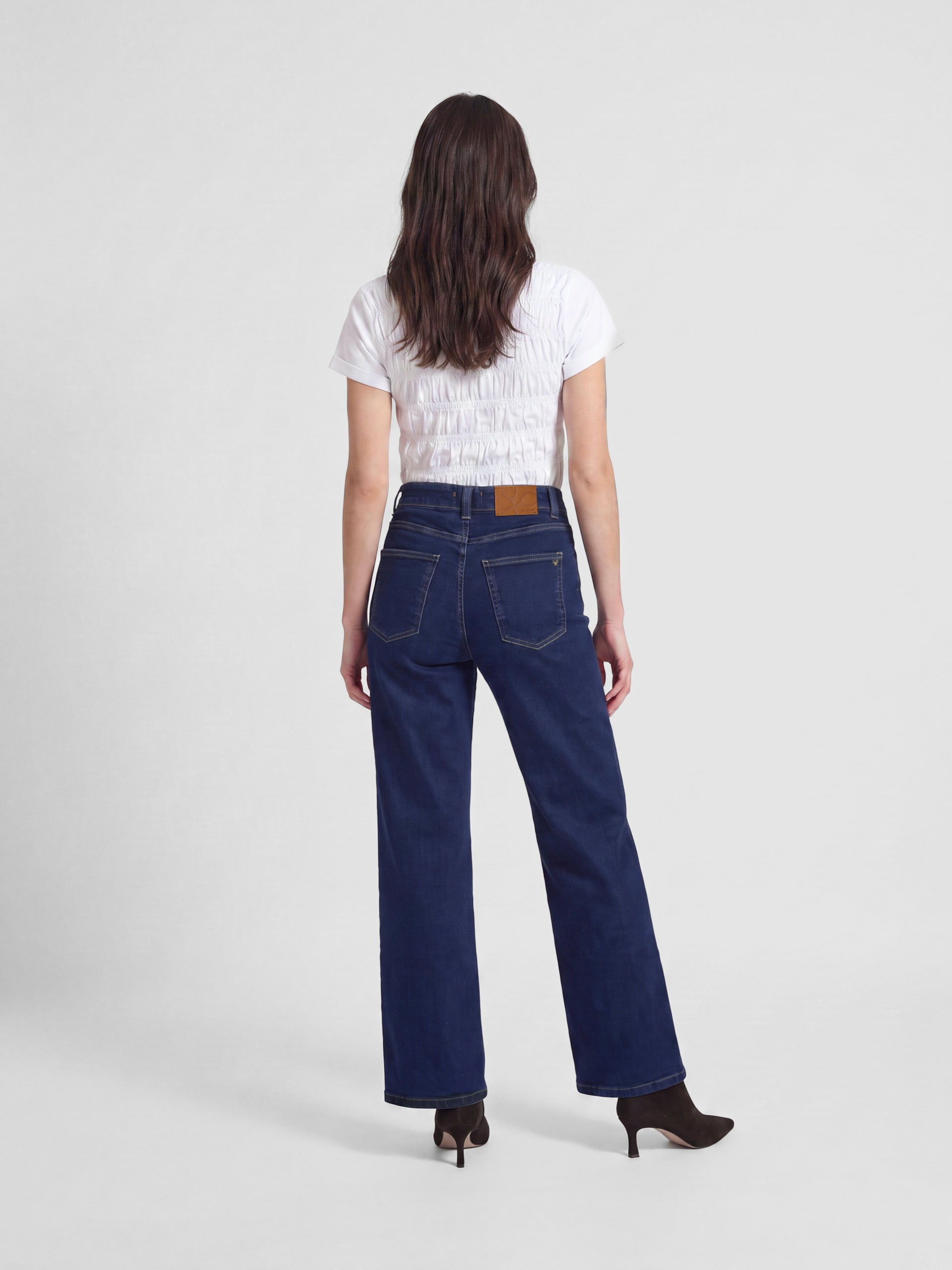 Pantalon flare denim azul