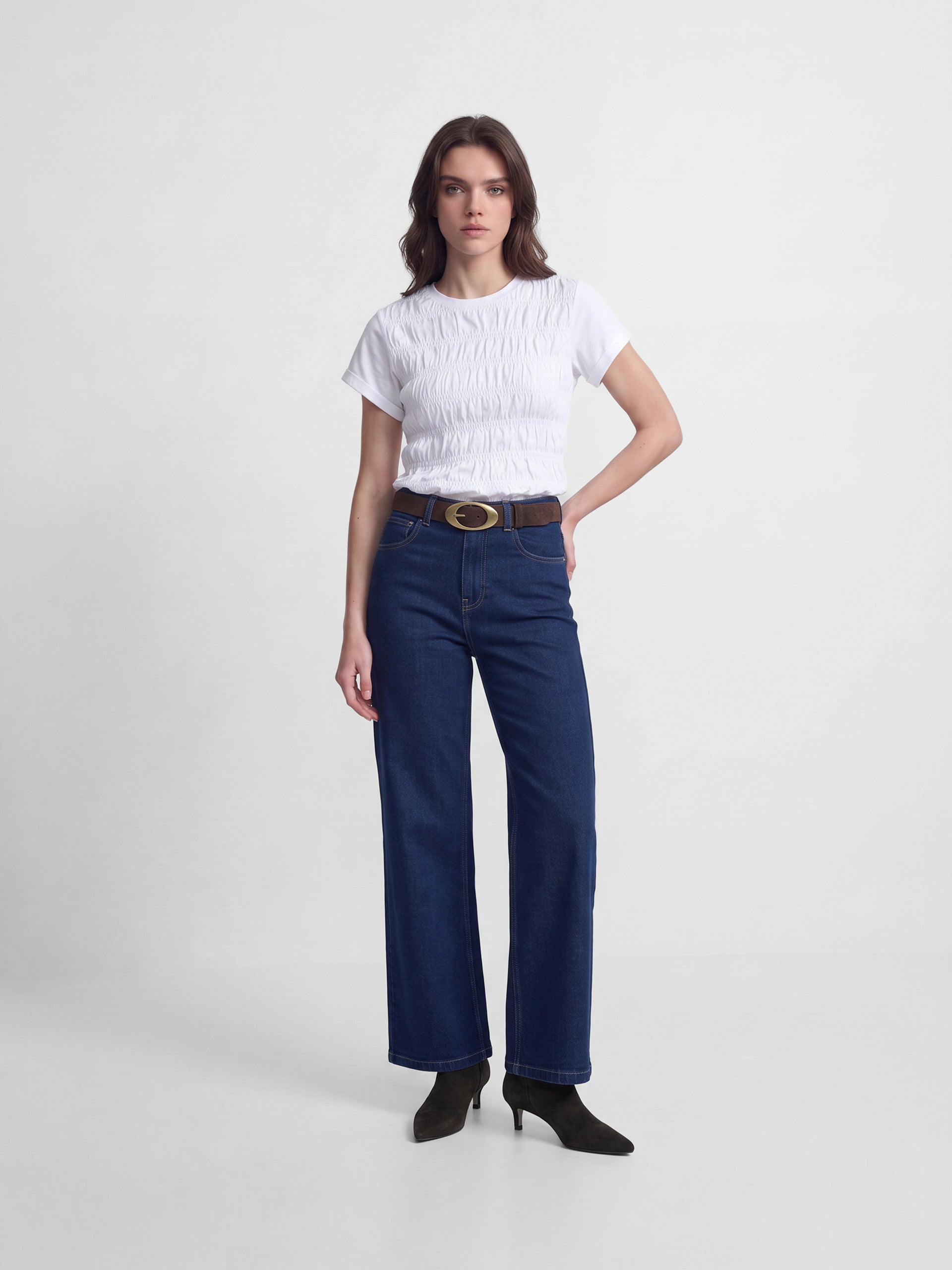 Pantalon flare denim azul