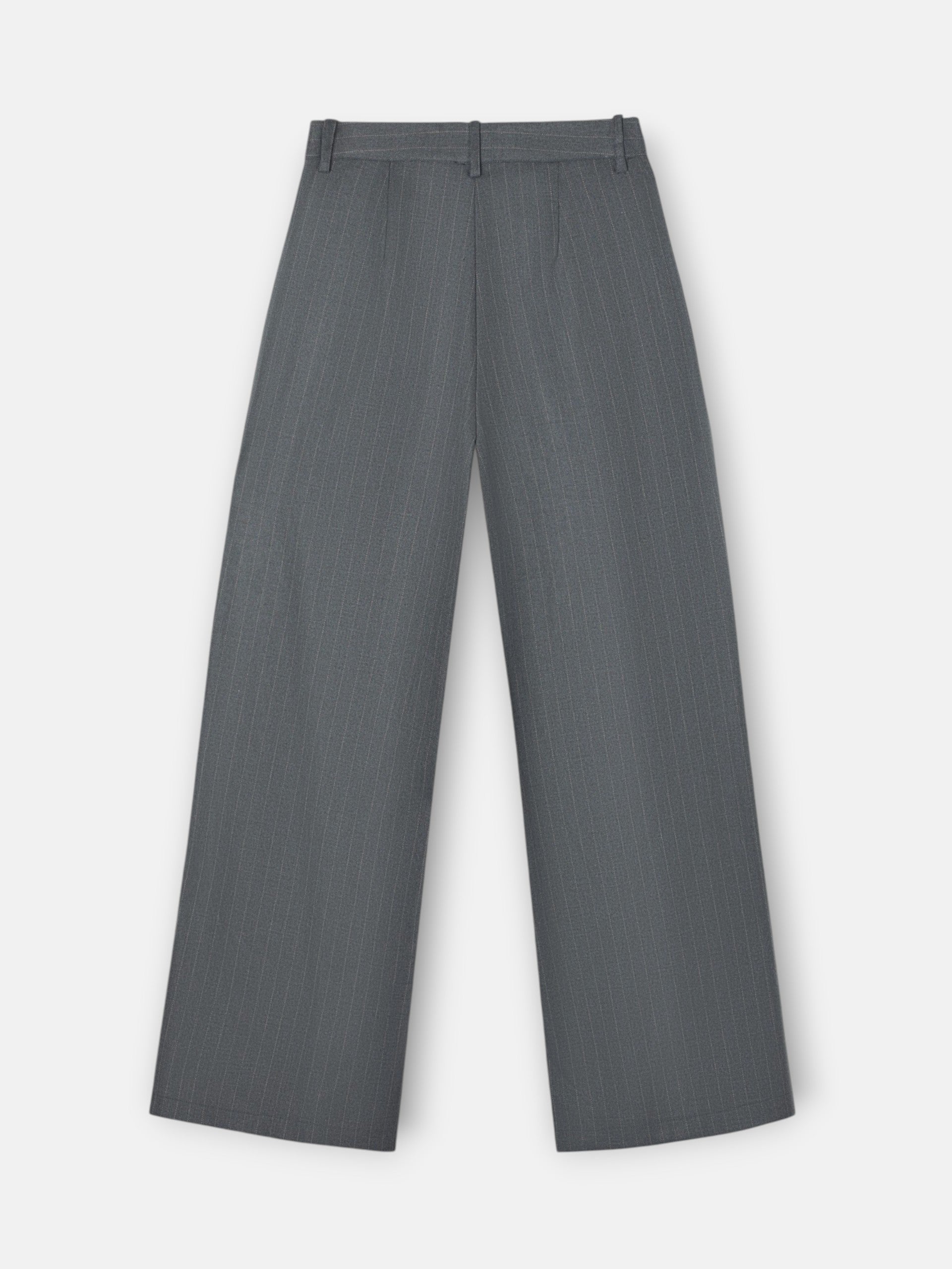 Pantalon recto raya diplomatica gris