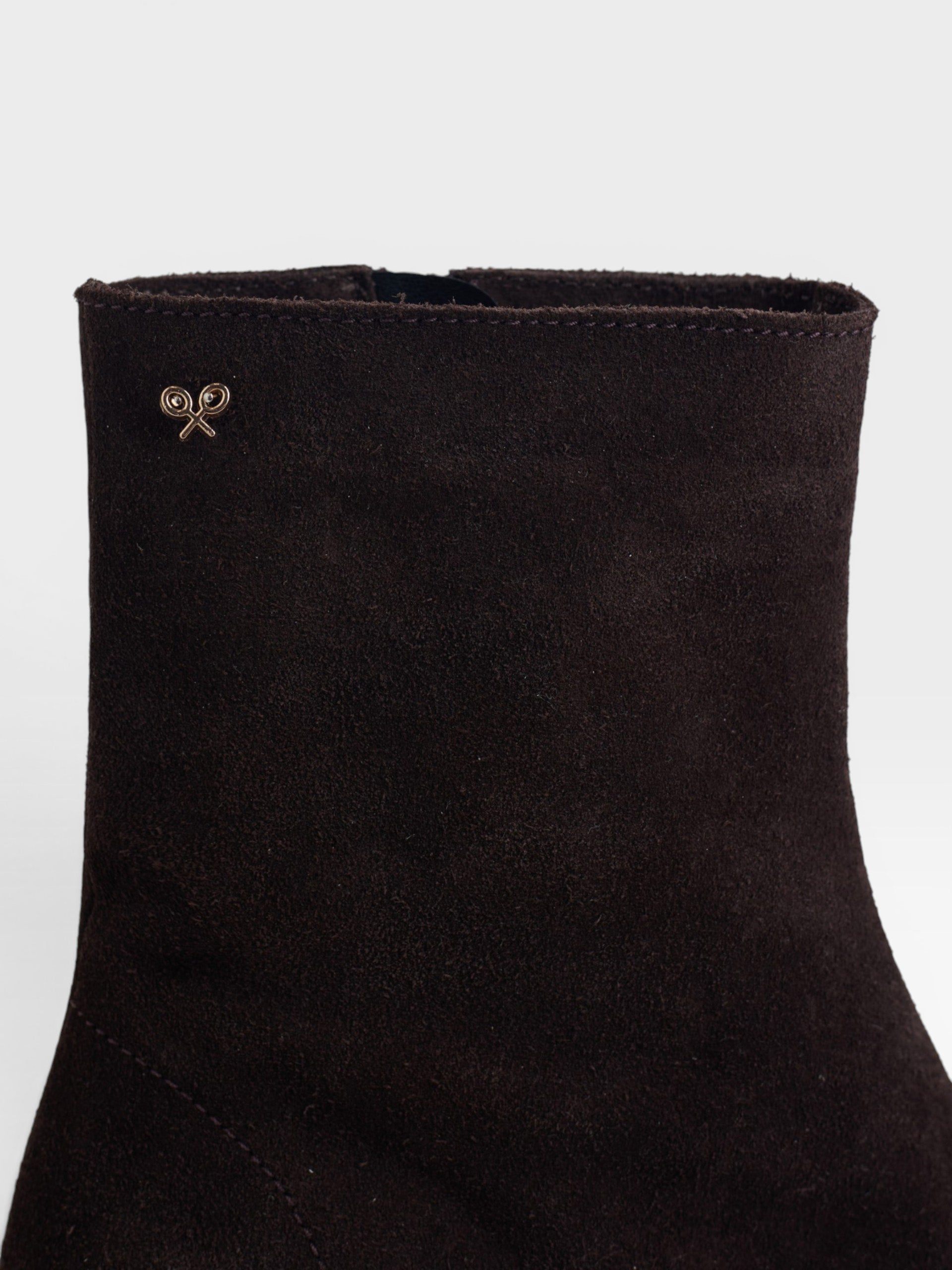 Botin tacon kitten ante marron