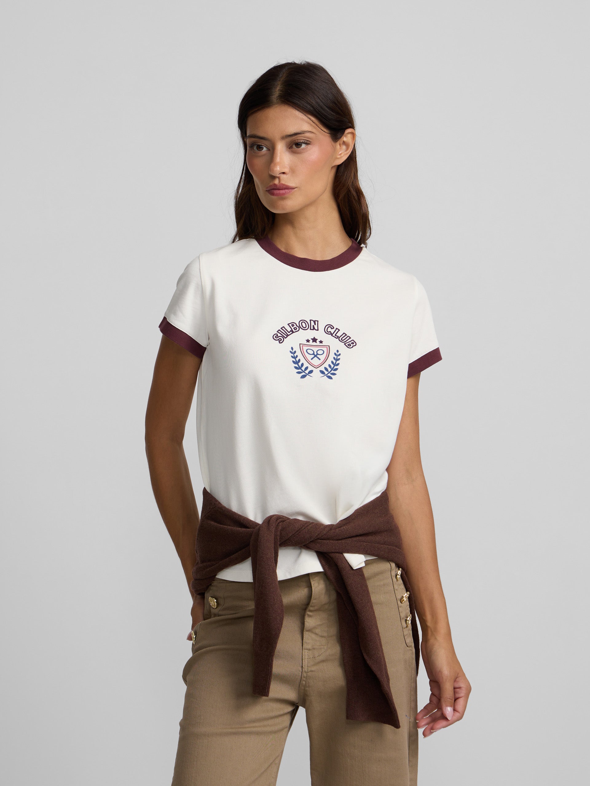 Camiseta woman silbon club crudo