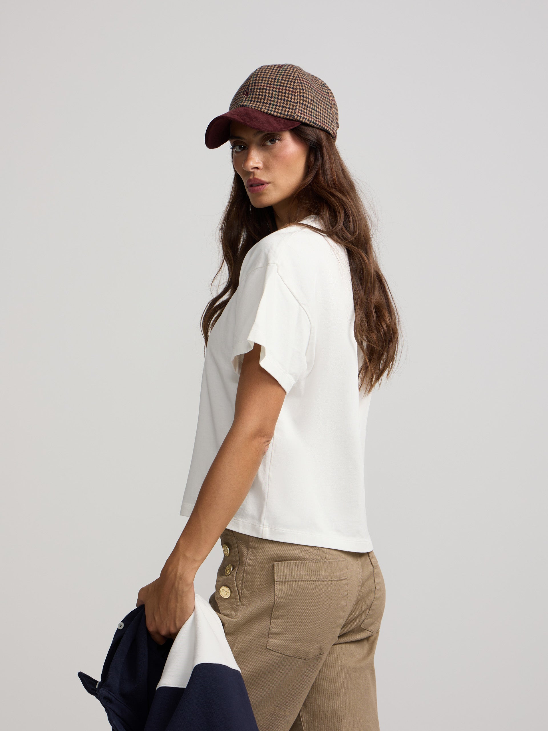 Camiseta mulher patch silbon branco