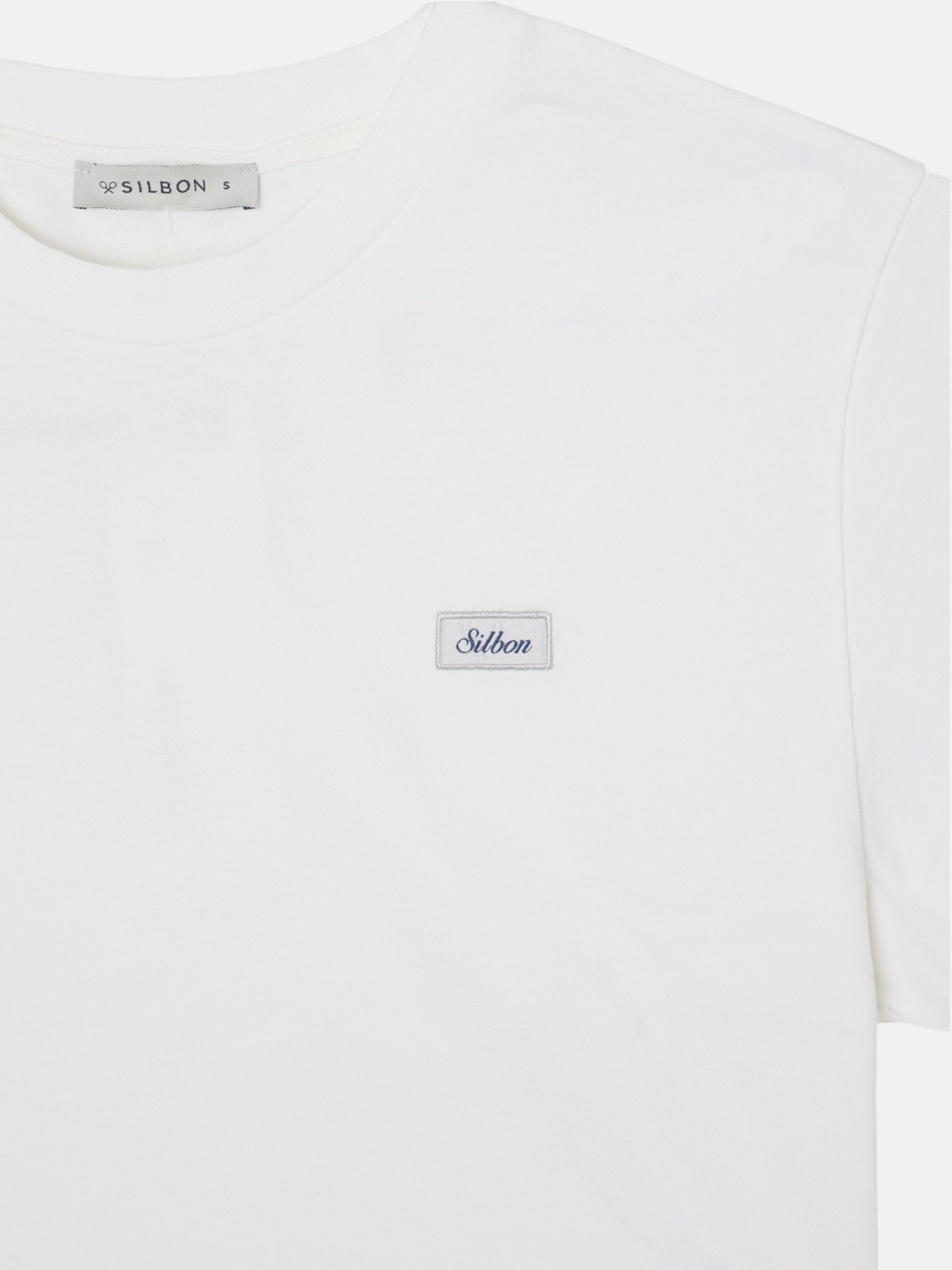Camiseta mulher patch silbon branco