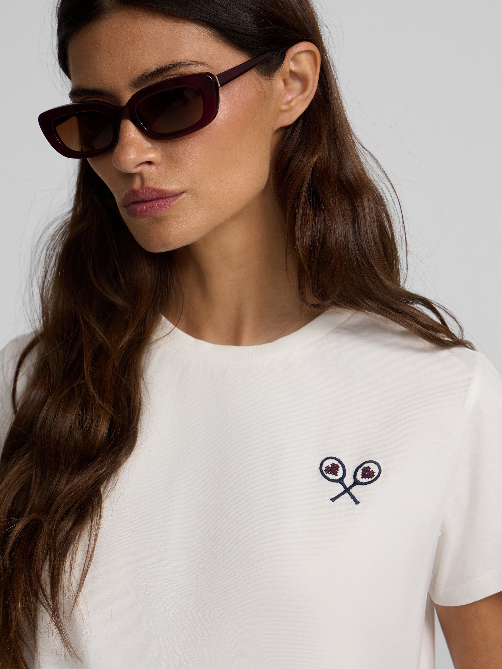 T-shirt femme lucky love écru