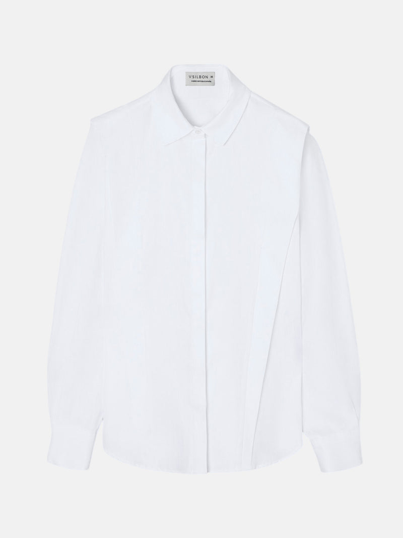 Camisa estruturada espinha branco